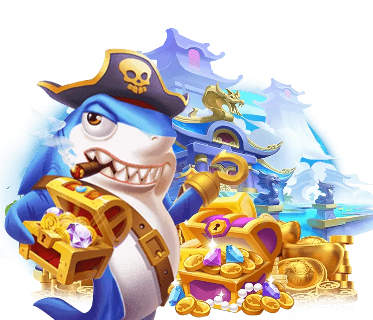 Hình ảnh game Vua Bắn Cá với boss rồng biển và kho báu